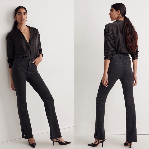 NEW NWT Madewell Roadtripper Skinny Flare Jeans Bellehaven Wash Slit Hem Edition - Picture 1 of 11